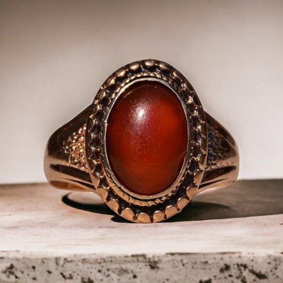 Antique Carnelian Ring in Yellow Gold - Picture 10 of 10